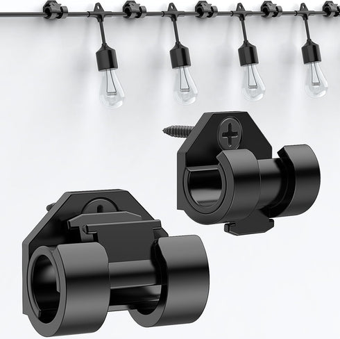 Lewufe Hooks for Outdoor String Lights Clips, Christmas Light Clips Weatherproof, Lights