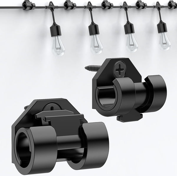 Lewufe Hooks for Outdoor String Lights Clips, Christmas Light Clips Weatherproof, Lights