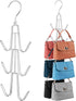 ZEDODIER Purse Hanger Organizer for Closet, 2 Pack Metal Handbag Storage Hook, Space Saving Hanger, Silver