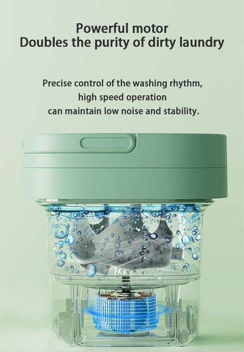 8L Portable Mini Washing Machine for Underwear, Baby Clothes, or Small Items, Lightweight (Pink)