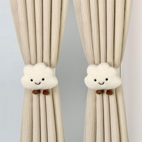 Generic Hygge Living 2PACK Snap-Fit Cartoon Cloud Curtain Tiebacks Hook Holdbacks Cute Curtain
