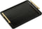 PEKER Wooden Serving Tray with Metal Handles, Black Decorative Coffee Table Tray for