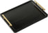 PEKER Wooden Serving Tray with Metal Handles, Black Decorative Coffee Table Tray for