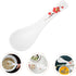 HOMSFOU 4pcs Ceramic Ramen Spoons, Small White Chinese Soup Spoon, Cream Soup Spoon, Japanese Ramen Soup Spoons