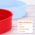 6 Pcs Round Cake Pans, 4" Nonstick Quick Release Silicone Mould, Bakeware Tools for Cupcakes, Red