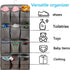 Closet 24 Dual Sided Hanging Shoe Organizer for with Large Pockets Hanging Shoe Rack Holder with Rotating Hanger (GREY)