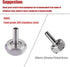 2PCS Keg Coupler Barb Connector, Stainless Steel 304 Beer Kegerator Sankey Couplers, Hex Nut 5/8"G Thread