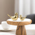 GJFASGF 2 Small Animal Statues, Gold Bird Figurines Home Decor, Modern Home Decorative, Ceramic Decor for Office