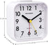 Peakeep Small Battery Operated Analog Travel Alarm Clock, Silent No Ticking with Lighted on Demand and Snooze