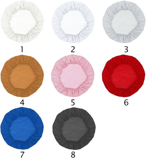 CfoPiryx cyclamen9 Coffee,45-50cm Bar Stool Cover Round Chair Slipcover Protector Elastic with Non-Slip Backing