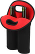 750ml 2 Bottles Hand-Held Neoprene Wine Bottle Tote - Insulated Bag for Travel with Secure Carry Handle
