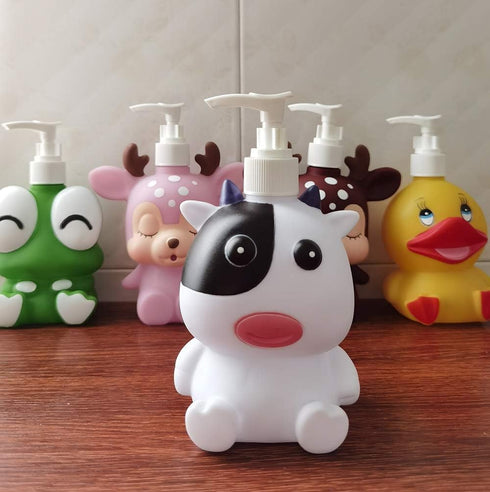 Frog Cow Cute Cartoon Animal Hand Soap Pump Lotion Dispenser, Hand Soap, Shampoo, Shower Gel for Bathrooms, Kitchen