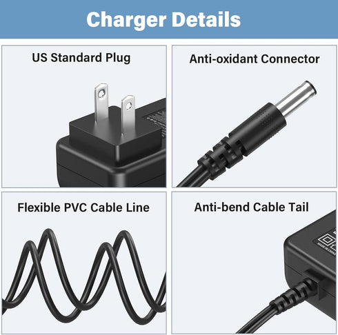 HIENADTOR VACMOP VM200 VM200C VC200 VM20026 UM200 UM205 VC205 VACMOP 10.8V Vacuum Mop Charger Fit for Shark (Old)