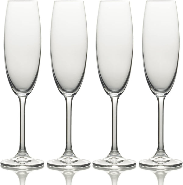 Mikasa Julie Champagne Flute, 8-Ounce, Set of 4