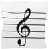 Music Notes Handbag Canvas Tote Bag, Reusable Grocery Bag for Women and Girls, White Shopping Bag Gift