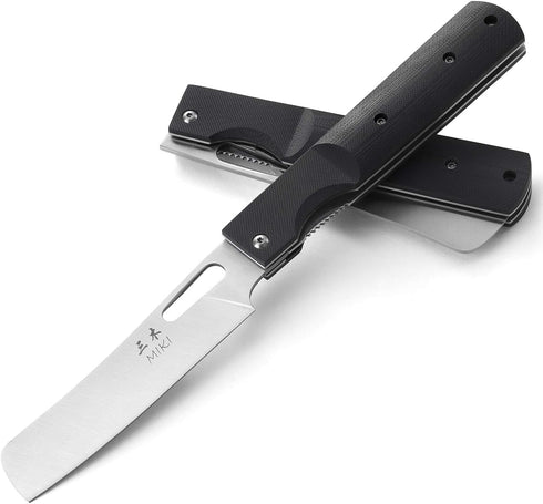 Miki Sharp 440A Stainless Steel Blade Japanese Kitchen Chef Folding Pocket Knife for Outdoor Cooking (Chef Blade)