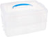 Snapware Snap 'N Stack Portable Storage Bin for Tools and Craft, 14.1 x 10.5-Inch Clear BPA-Free Container