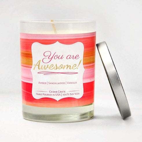 You are Awesome! Best Friend Candle, Friendship Gifts for Women, Birthday Gifts for Friends, Christmas Candle, Vanilla