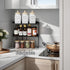 SHBaizoy Cabinet/Bathroom/Countertops/Utensils Stackable Metal Kitchen Corner Cabinet Organizer,Kitchen Corner Shelf