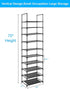 Easyhouse 10 Closet, 18-22 Tier Metal Shoe Rack for Entryway, Bedroom, Narrow Tall Shelf Organizer for Space Saving