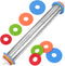 Adjustable Rolling Pin with Thickness Rings for Baking, Stainless Steel Dough Roller Pins for Cookie Decorating