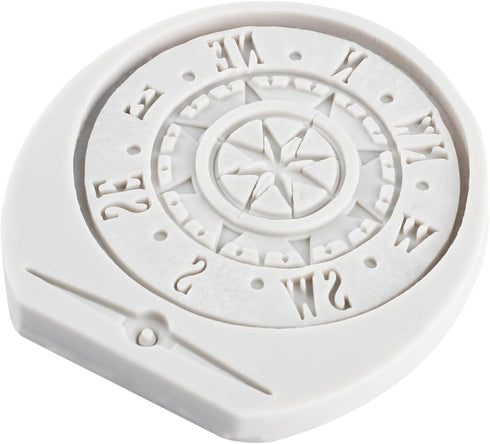 Steampunk Compass Fondant Silicone Mold for Cake Decorating, Cupcake Topper, Candy Chocolate