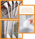 KALLORY 4pcs Toilet Brush Set - White Soft Swab Toilet Bowl Mop, Scrubber Cleaning Brush for Home Washroom