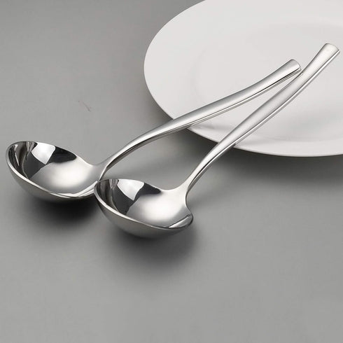 4-Piece Small Stainless Steel Gravy Soup Spoon Set, Perfect for Serving