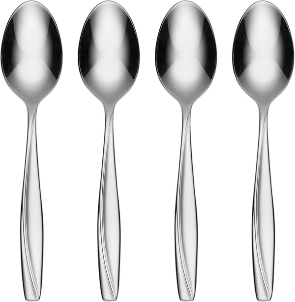 Oneida Camlynn Set of 4 Everyday Flatware Dinner Spoons, 18/0 Stainless Steel, Silver