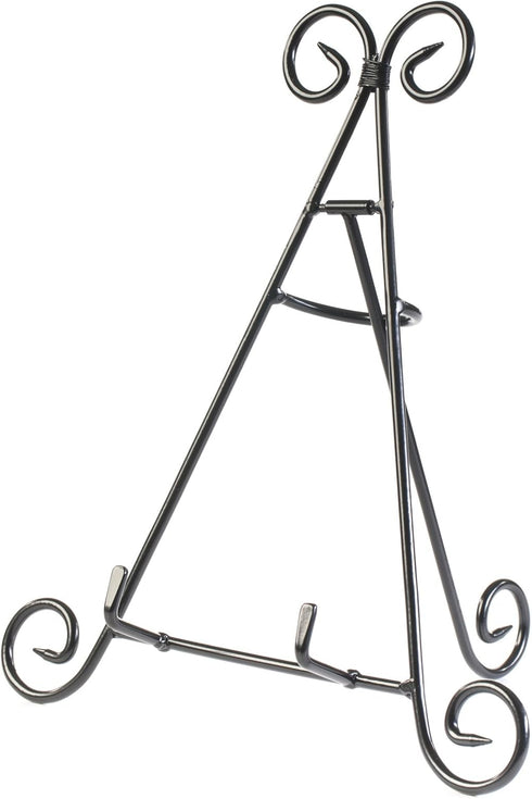HUJI Sturdy Iron Display Stand Holder, 12" for Home Kitchen Decoration, Platters, Pictures, Frames, Books