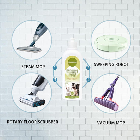Multi-Surface Floor Cleaning Solution | Household Floor Cleaner for All Robot Vacuums, 16.9Fl Oz/500ML
