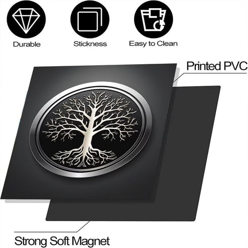 Stainless Steel Tree Dishwasher Magnet Cover Panel, Tree of Life Fridge Door Decal, 23" x 26" Magnetic Sticker