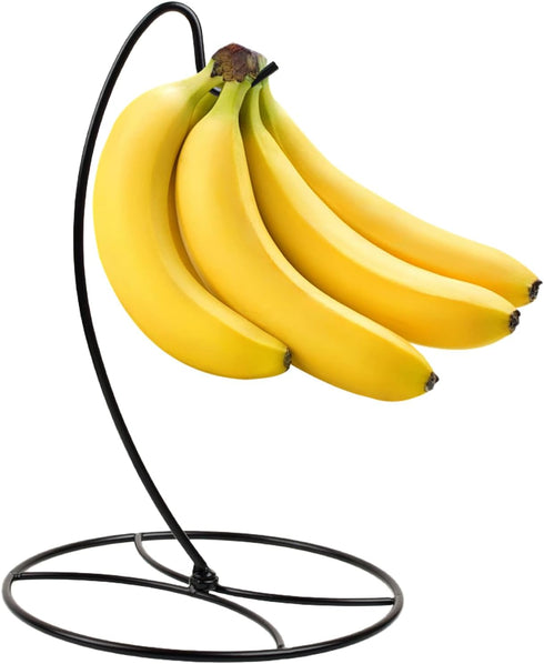 Sankoly 1-Pack Banana Holder Stand, Sturdy Banana Hanger Hook for Kitchen Countertop, Metal