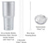 BUILT Double Walled Stainless Steel Tumbler Set with Replacement Lid, 30-ounces, 2 Reusable Tritan Wire Straw Cleaning