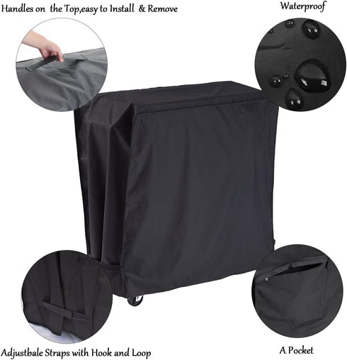 FLR Black Cooler Cover Universal Waterproof Long-lasting Rolling Cooler Patio Cooler Cover Protection for Outdoor