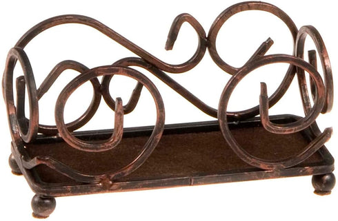 Thirstystone Bronze Colored Iron Coaster Holder with Ball Feet, Holds 4-4" Round or Square Coasters