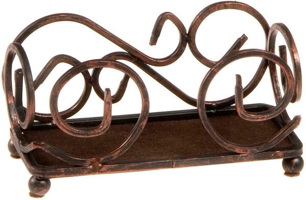 Thirstystone Bronze Colored Iron Coaster Holder with Ball Feet, Holds 4-4" Round or Square Coasters