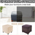 S/Length&Width:13-18"/Height:15-18",Camel) Ottoman Covers Slipcover Square Ottoman Covers Protector for Footrest Foot