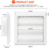 4" Louvered Dryer Vent Cover by Beaquicy - Outdoor White Exhaust Cap with Aluminum Built-in Pest Guard Screen & Screws