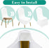 3PCS 3PCS MAQIHAN Chair Covers - Folding Chair Covers Spandex Stretch White Seat Covers for Wedding, Banquet, Party