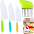 4 Pcs Kids Knife Set, Nylon Kitchen Knife with Crinkle Cutter, Plastic Toddler Chef Knife for Real Cooking