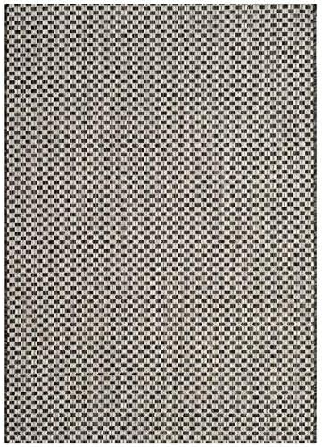 SAFAVIEH Courtyard Collection Accent Rug - 2' x 3'7", Black & Light Grey, Non-Shedding & Easy Care, Indoor/Outdoor & Washable-Ideal for Patio, Backyard, Mudroom (CY8653-37621) by Safavieh