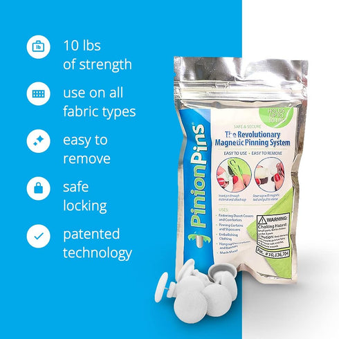 White Cloth Magnetic Duvet Clips with Magnetic Key - Pack of 16 Comforter Fasteners, Holds up to 10lbs