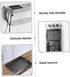 Outdoor Grill Pan, Enamel Grill Pan for Meat and Vegetables, Multi-use Picnic Supply