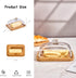 countertop butter dish with lid, glass airtight lid keeps butter soft, for and refrigerator. Widened design to fit all