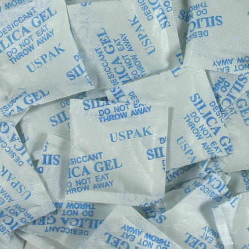 USPak Desiccant Packs, 2 Gram - 100 Packets Silica Gel Drying Agent for Storage
