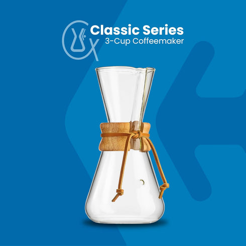3-Cup Packaging Chemex Pour-Over Glass Coffeemaker - Classic Series - - Exclusive