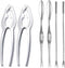 Seafood Tool Set, 2 Lobster Crackers & 4 Forks, Stainless Steel for