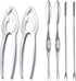 Seafood Tool Set, 2 Lobster Crackers & 4 Forks, Stainless Steel for