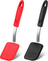 Silicone Cookie Spatula Turner 2 Pack, Mini Brownie Spatula, Flexible Kitchen Small Silicone for Nonstick Cookware,